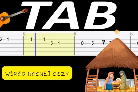 Wśród nocnej ciszy chwyty na gitarę – zagraj kolędę łatwo i szybko