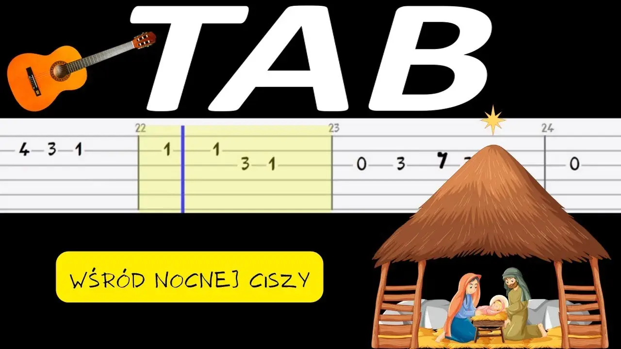 Wśród nocnej ciszy chwyty na gitarę – zagraj kolędę łatwo i szybko